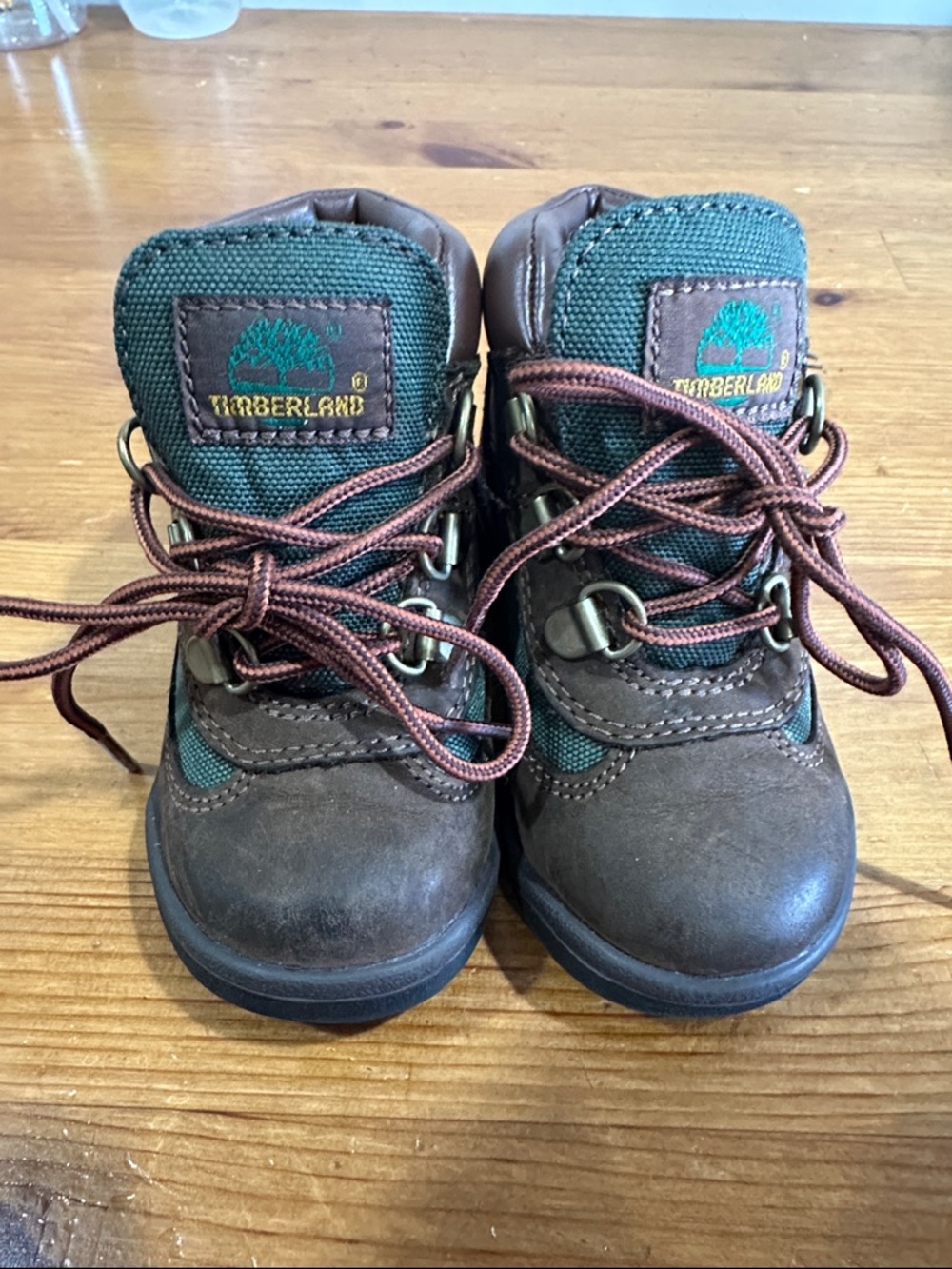 Timberland Kids Brown and Green Outdoor Boots - Picture 3 of 8